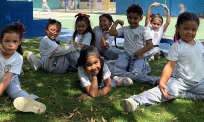 estudiantes del Alexander Von Humboldt disfrutan de espacios escolares renovados con grama del Estadio Metropolitano