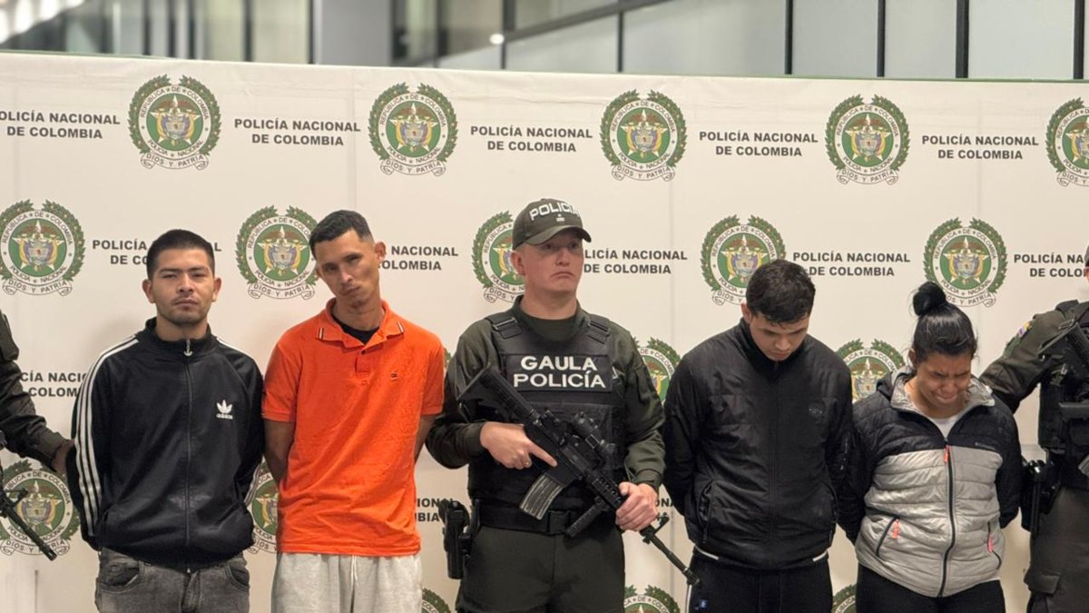 Capturan en Bogotá a cuatro presuntos integrantes de la banda 'AK47' señalada de extorsiones y ataques con granada