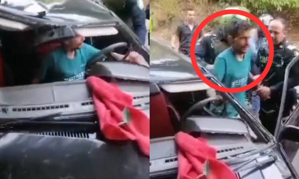 robo de vehículo en Bucaramanga — Robo de vehículo en Bucaramanga termina en choque y captura del presunto ladrón