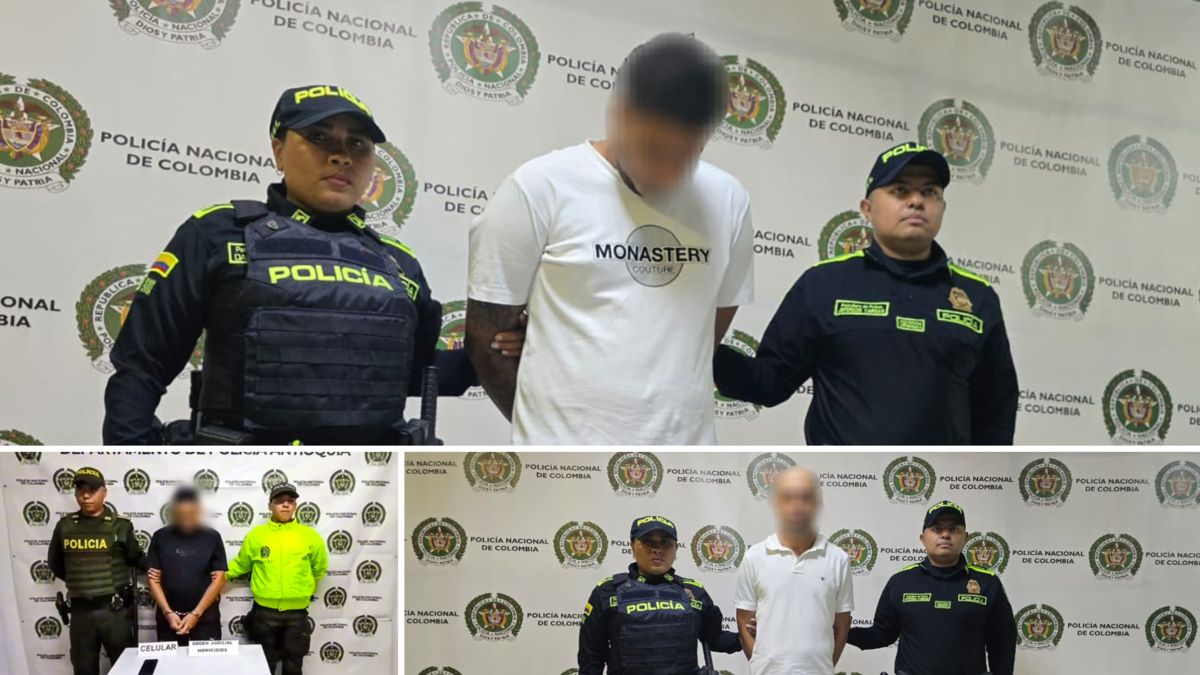 capturas por homicidios — Cinco capturados por homicidios y feminicidios en Medellín e Itagüí: entre 2019