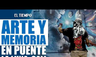 mural de La Luna en Cali — Mural de La Luna en Cali: 43 grafiteros transforman puente histórico con arte ur
