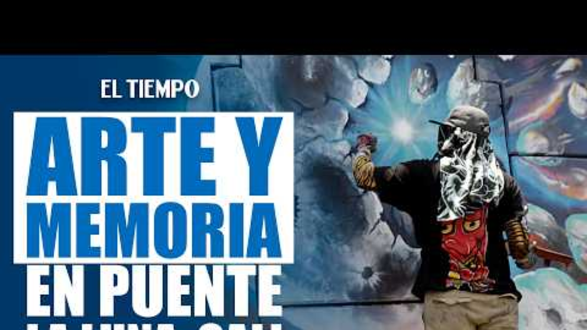 mural de La Luna en Cali — Mural de La Luna en Cali: 43 grafiteros transforman puente histórico con arte ur