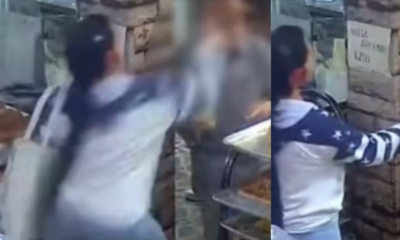 agresión a adulto mayor en Sogamoso — Agresión a adulto mayor en Sogamoso: mujer agredió vendedor en panadería por len