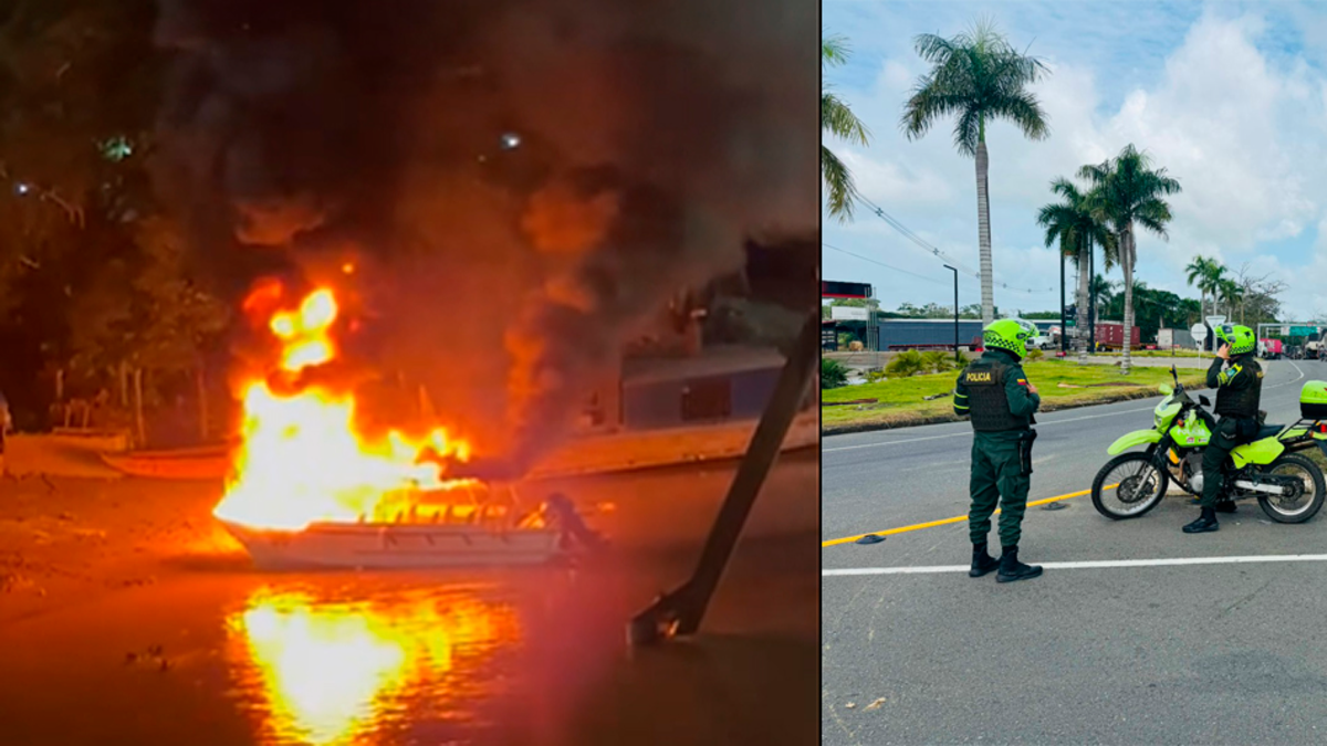 paro minero Bajo Cauca — Paro minero Bajo Cauca: Incendian lancha y gobernador pide intervención militar