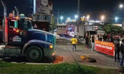 Bloqueo en la vía entre Chía y Bogotá genera impresionante trancón al norte de la capital: manifestantes piden la presencia del Alcalde
