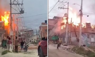 Emergencia en Soacha: grave incendio de una vivienda cerca de una fábrica de muebles