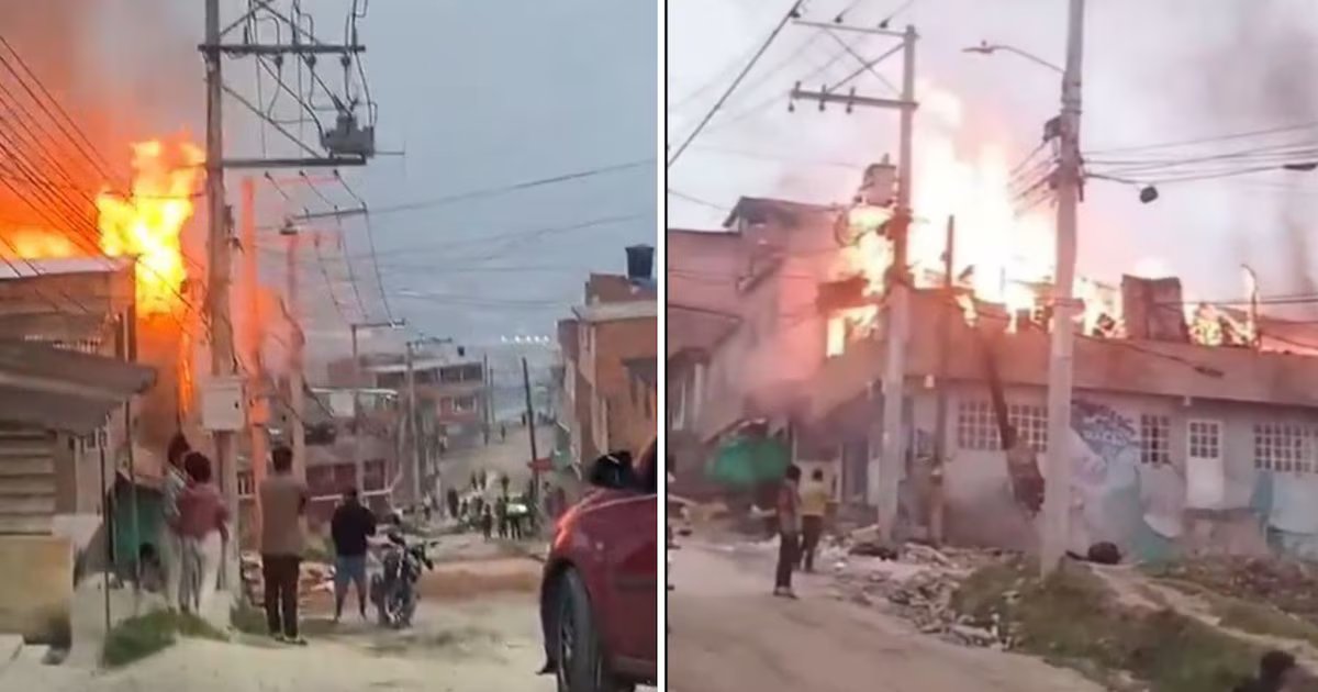 Emergencia en Soacha: grave incendio de una vivienda cerca de una fábrica de muebles