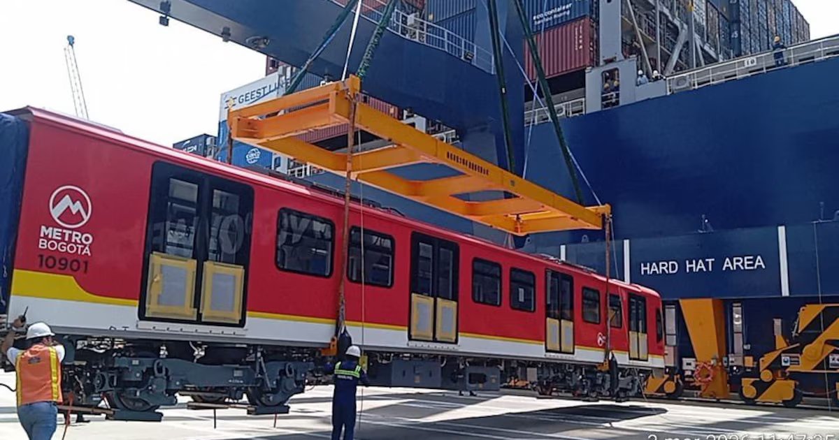 Llegó a Colombia el octavo tren para el metro de Bogotá: el alcalde Carlos Fernando Galán hizo el anuncio