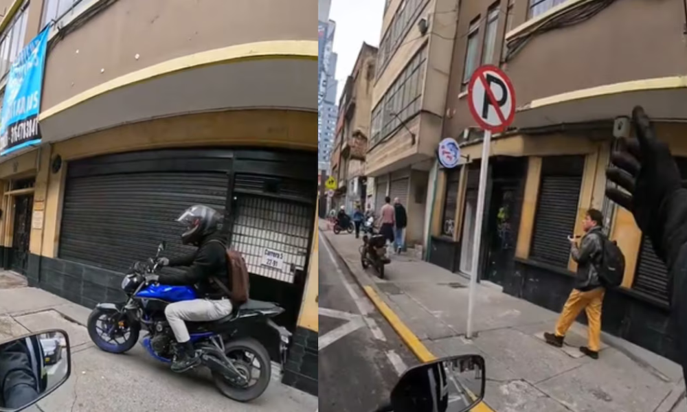 Motociclista frustró el robo de un celular al enfrentar a un presunto ‘motoladrón’ en plena vía de Bogotá