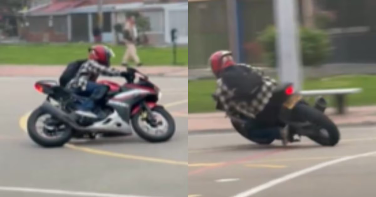 Motociclista usó una cancha de microfútbol como autódromo, con riesgosas curvas: todo quedó en video