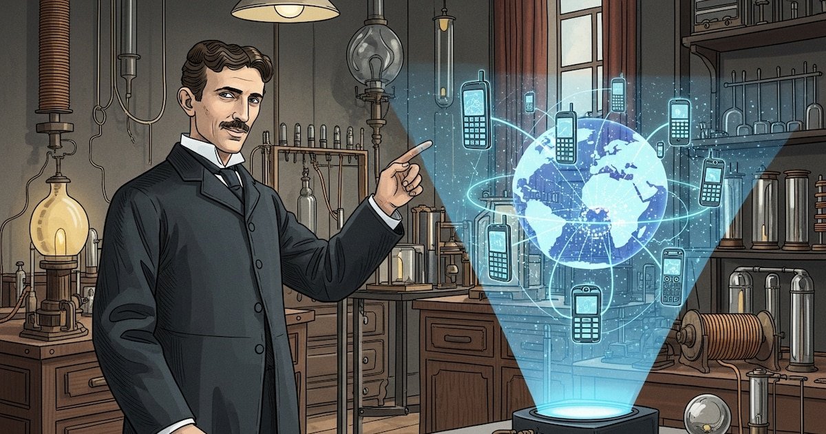 Nikola Tesla hizo una profecía hace 100 años sobre el “cerebro mundial” y en 2026 ya es una realidad