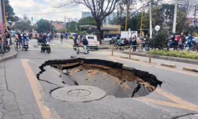 Se abrió un cráter en Suba: este sería el cuarto en la zona; las autoridades atienden la emergencia