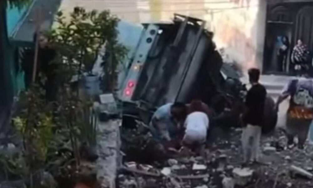 camion basura pierde frenos