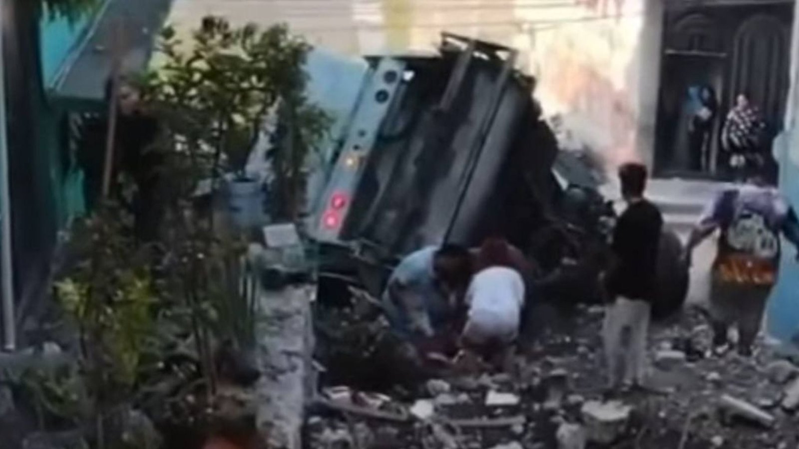 camion basura pierde frenos