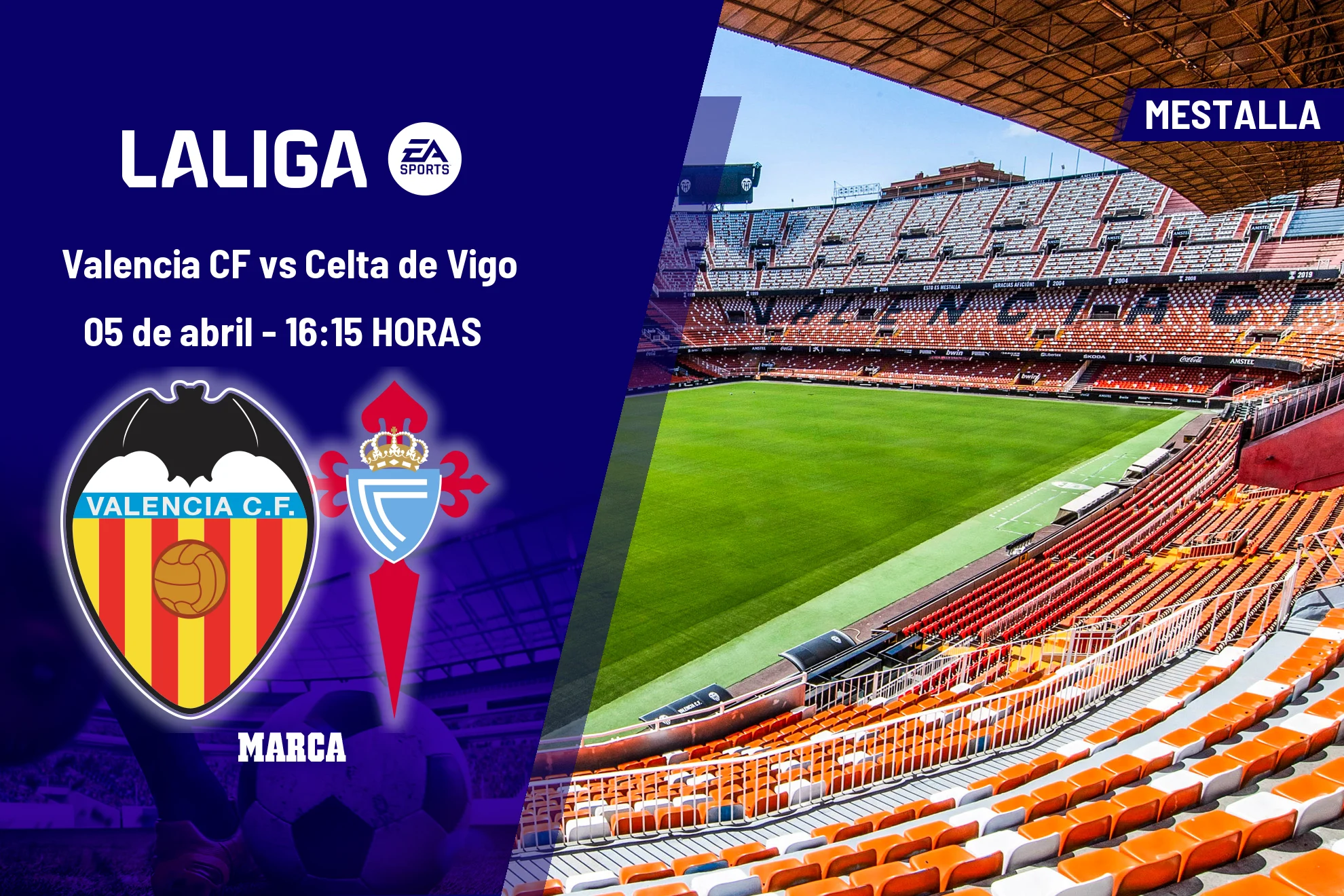 Valencia vs Celta de Vigo — Valencia vs Celta: dónde ver el partido de LaLiga hoy 5 de abril