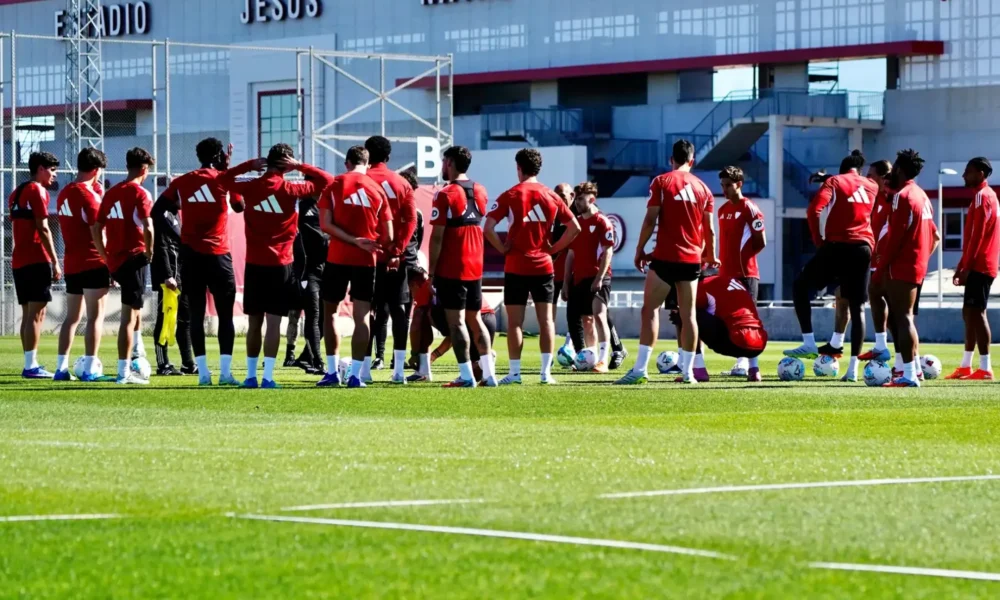 baja Joan Jordán — Joan Jordán, ausente en entrenamiento del Sevilla por proceso gastrointestinal