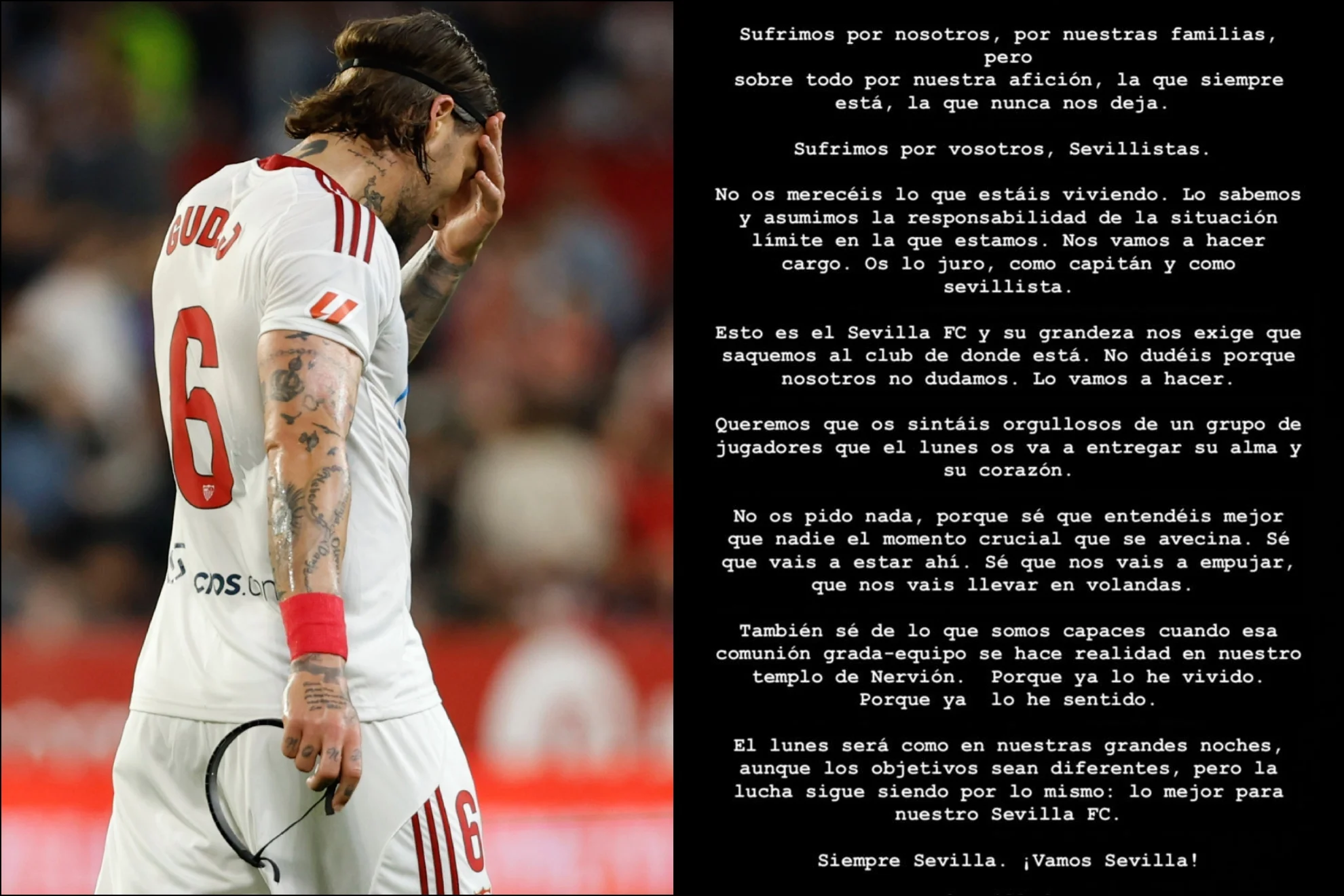 Mensaje Gudelj Sevilla — Mensaje Gudelj Sevilla: El Capitán Asume Responsabilidad Ante la Crisis Deportiv