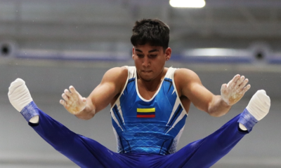 Camilo Vera clasificó final suelo — Camilo Vera clasificó a la final de suelo en la Copa Mundo de Gimnasia de El Cai