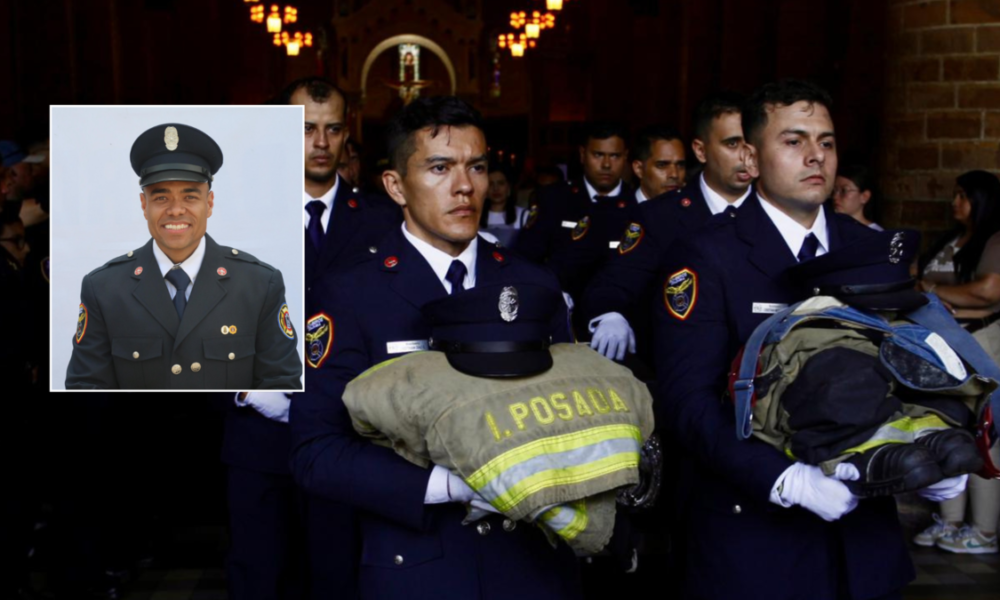 homenaje a bombero — Homenaje a bombero Iván Darío Posada: Medellín despide héroe tras incendio en La