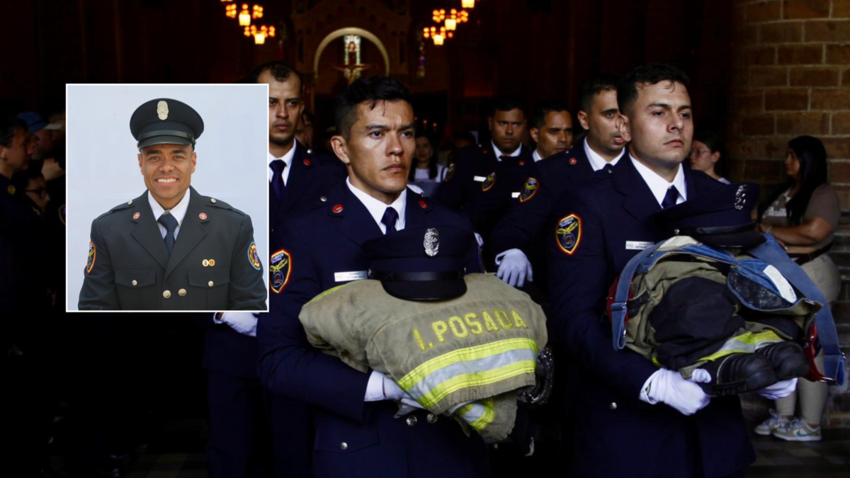 homenaje a bombero — Homenaje a bombero Iván Darío Posada: Medellín despide héroe tras incendio en La
