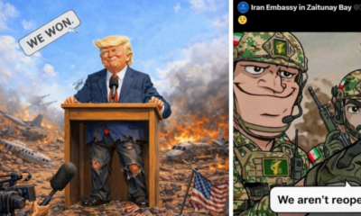 Propaganda iraní IA — Embajadas iraníes usan IA para satirizar a Donald Trump en X