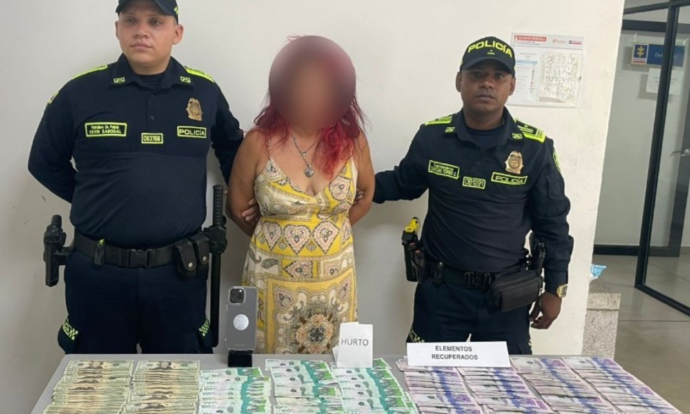 Captura hurto Soledad — Detienen a mujer con millonario botín en Soledad tras hurto en Cartagena