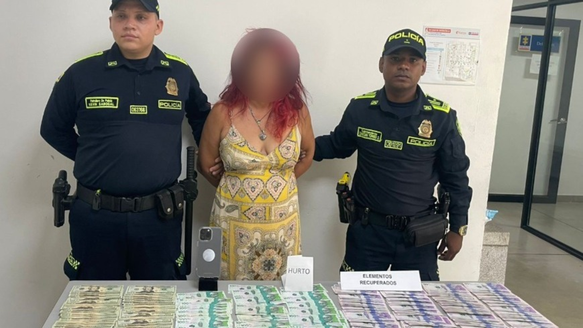 Captura hurto Soledad — Detienen a mujer con millonario botín en Soledad tras hurto en Cartagena