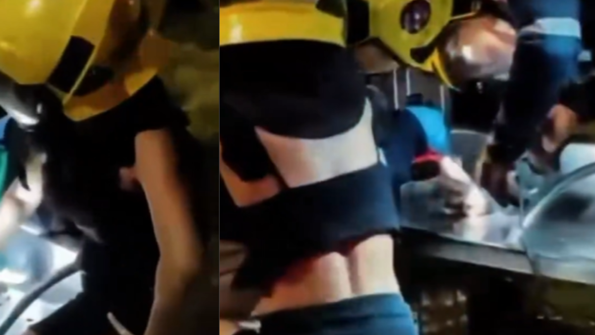 rescate dedo Cali MIO — Rescate dedo Cali MIO: Bomberos liberan a joven en paradero