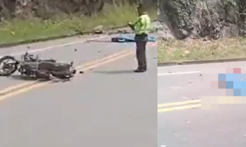 Accidente caída rocas Caldas — Accidente caída rocas Caldas: Motociclista fallece en vía La Pintada–Supía
