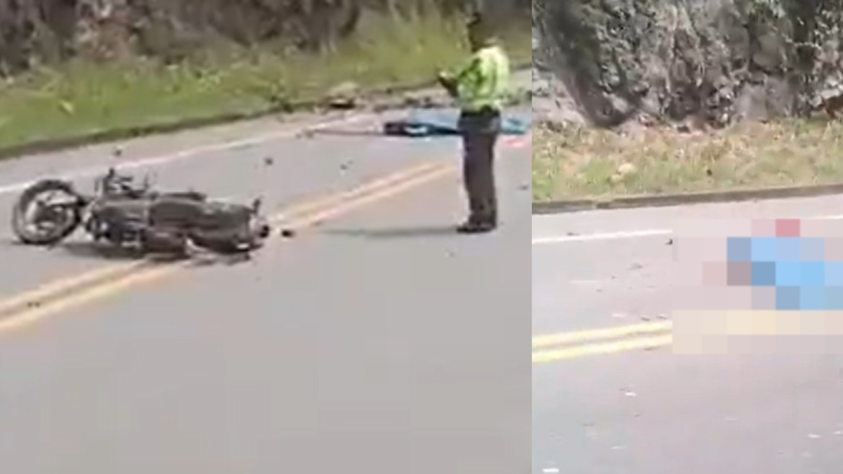 Accidente caída rocas Caldas — Accidente caída rocas Caldas: Motociclista fallece en vía La Pintada–Supía