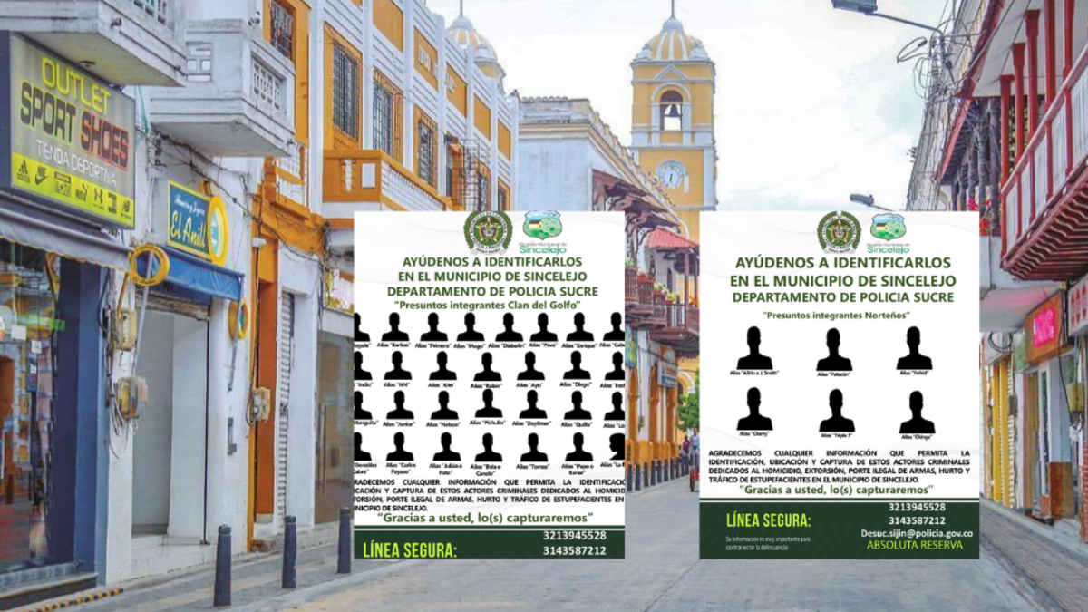 Cartel más buscados Sincelejo — Sincelejo lanza Cartel de los más buscados contra el crimen organizado
