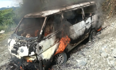 ataque disidentes Valle — Disidentes queman vehículos a contratistas de energía en San Pedro, Valle