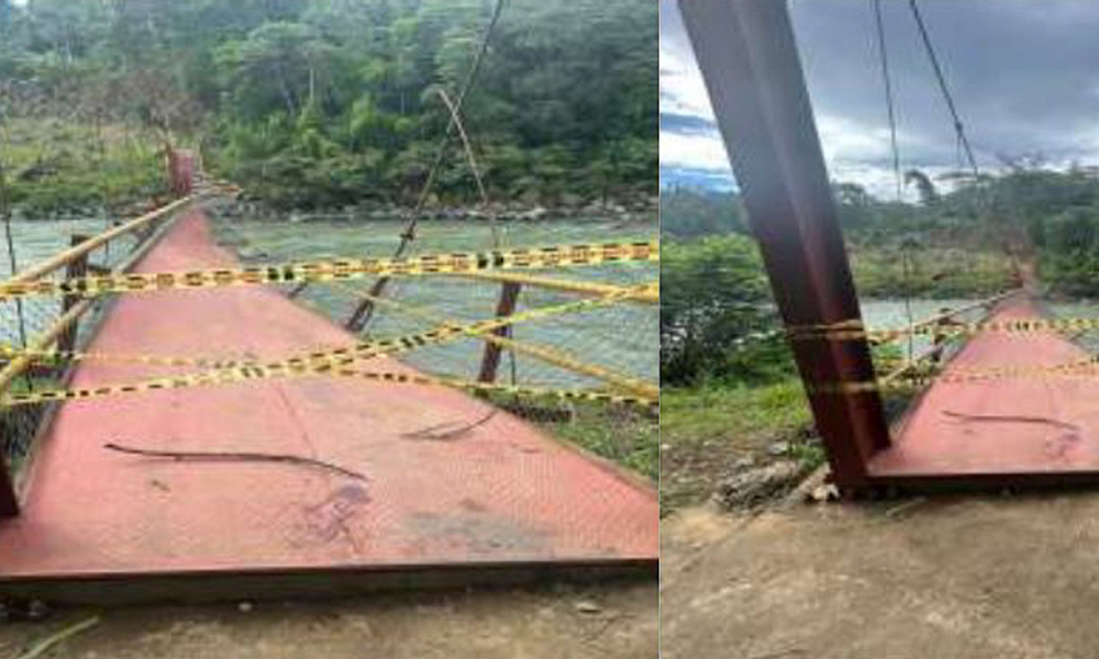 Puente Bagadó Chocó — Colapso del Puente Bagadó Chocó deja ocho heridos durante inauguración