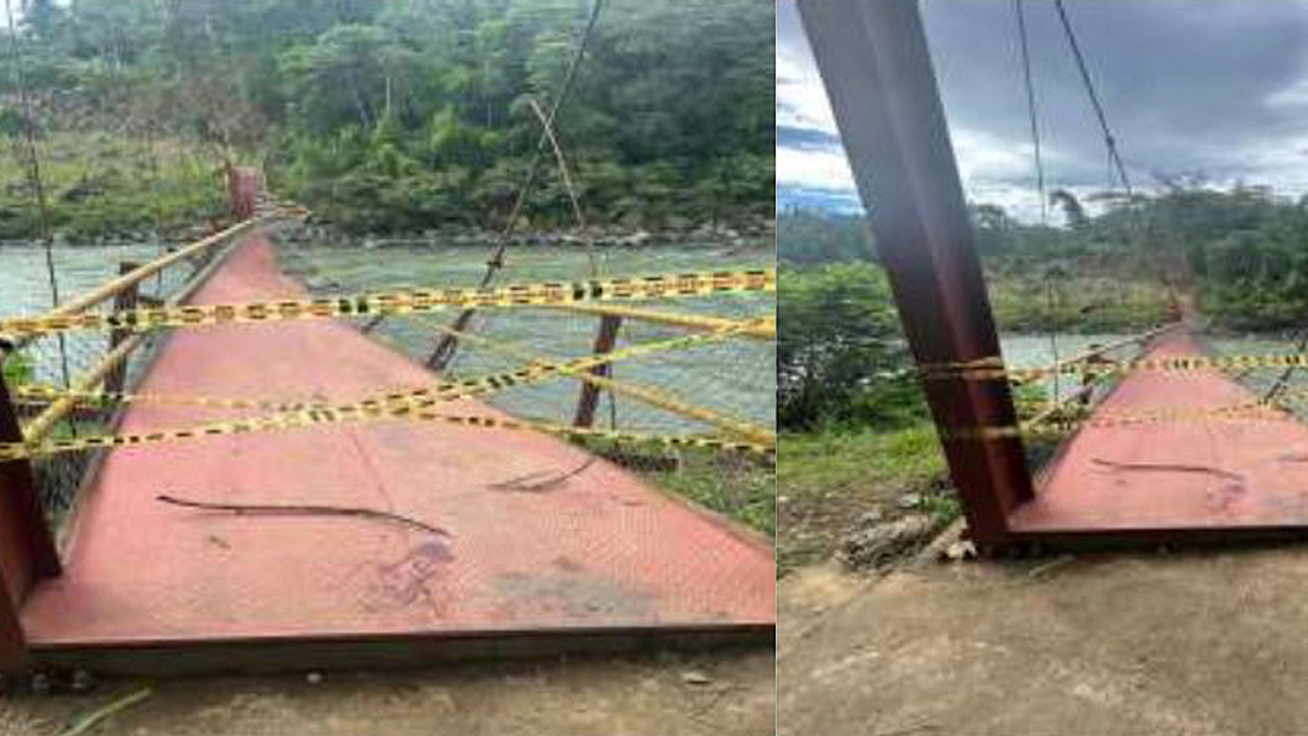 Puente Bagadó Chocó — Colapso del Puente Bagadó Chocó deja ocho heridos durante inauguración