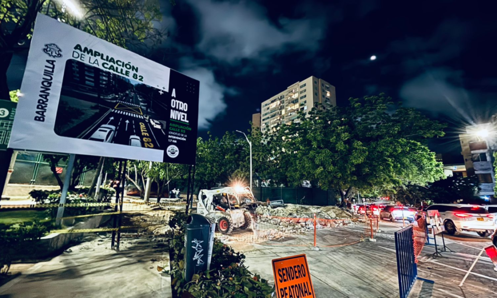 ampliación Calle 82 Barranquilla — Ampliación Calle 82 Barranquilla: Avance Diurno y Nocturno de Obra Clave