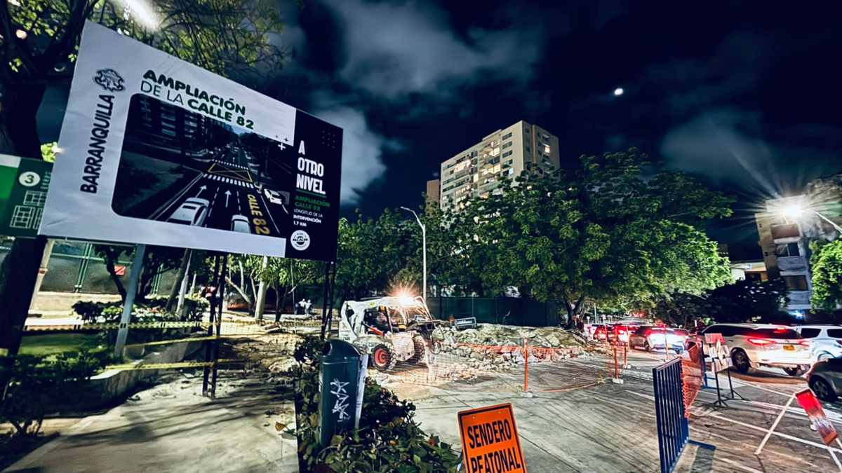 ampliación Calle 82 Barranquilla — Ampliación Calle 82 Barranquilla: Avance Diurno y Nocturno de Obra Clave