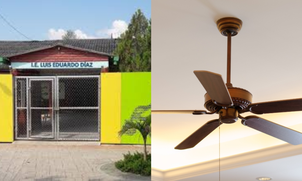 ventilador colegio Yondó — Ventilador de colegio cae sobre niños en Yondó: Alcaldía anuncia medidas