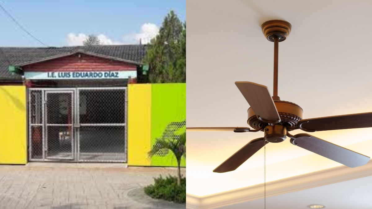 ventilador colegio Yondó — Ventilador de colegio cae sobre niños en Yondó: Alcaldía anuncia medidas