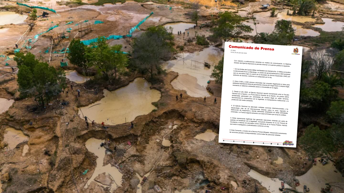 Minería ilegal Caucasia — Ejército Nacional Reconoce Minería Ilegal en Caucasia