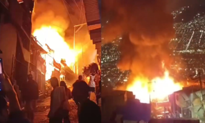 incendio Medellín Carpinelo — Incendio Medellín Carpinelo: Autoridades controlaron emergencia en comuna 1