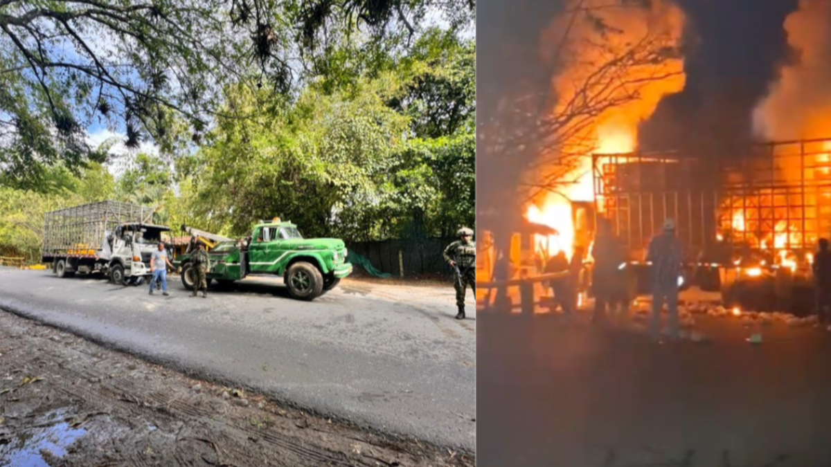 despeje paso vial Jamundí — Ejército restablece paso vial en Jamundí tras ataque disidente