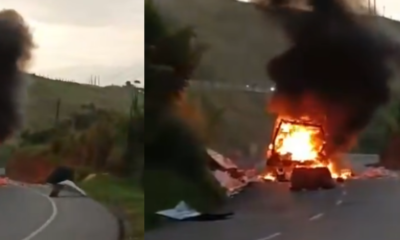 vehículo incinerado Panamericana — Incidente de Vehículo Incinerado en Vía Panamericana en Cauca: Autoridades Inves