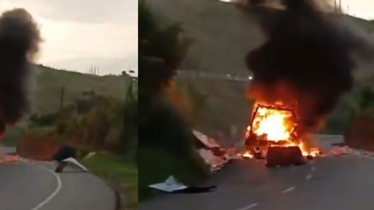 vehículo incinerado Panamericana — Incidente de Vehículo Incinerado en Vía Panamericana en Cauca: Autoridades Inves