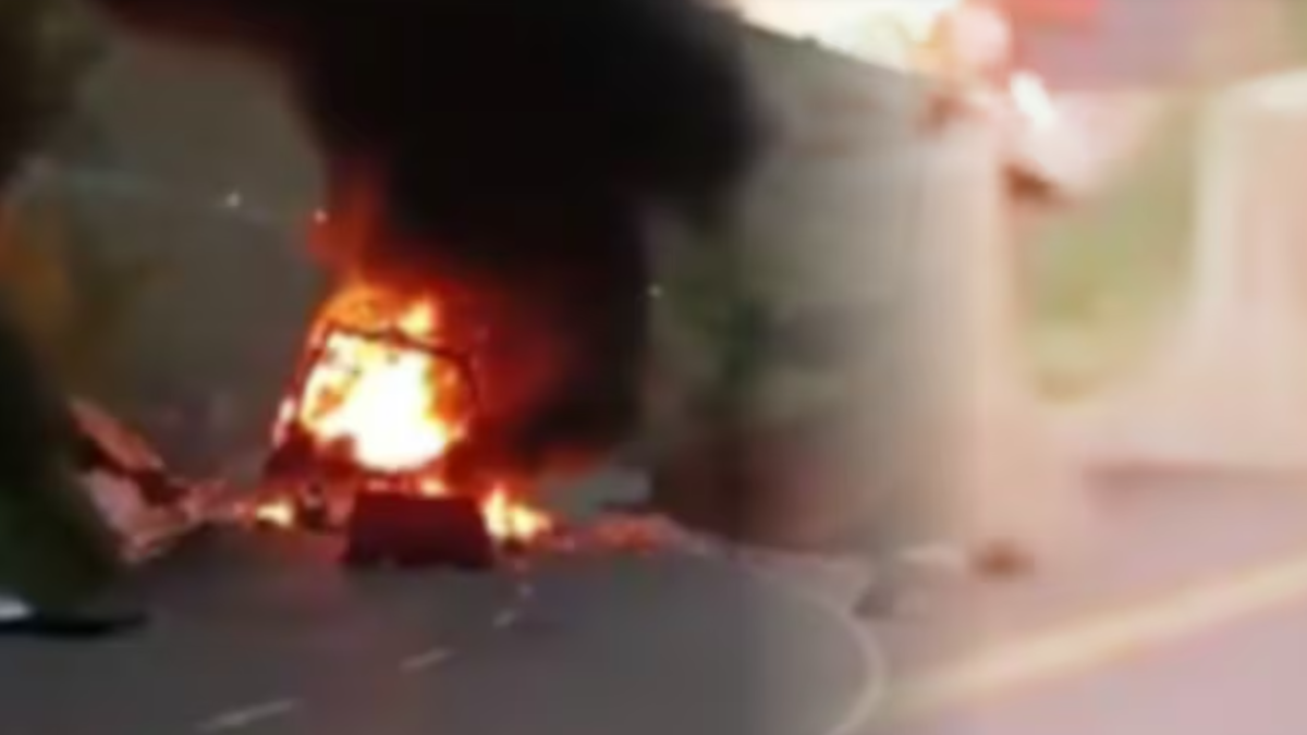 camión incinerado Quilichao — Cierre de Vía Panamericana por camión incinerado en Santander de Quilichao