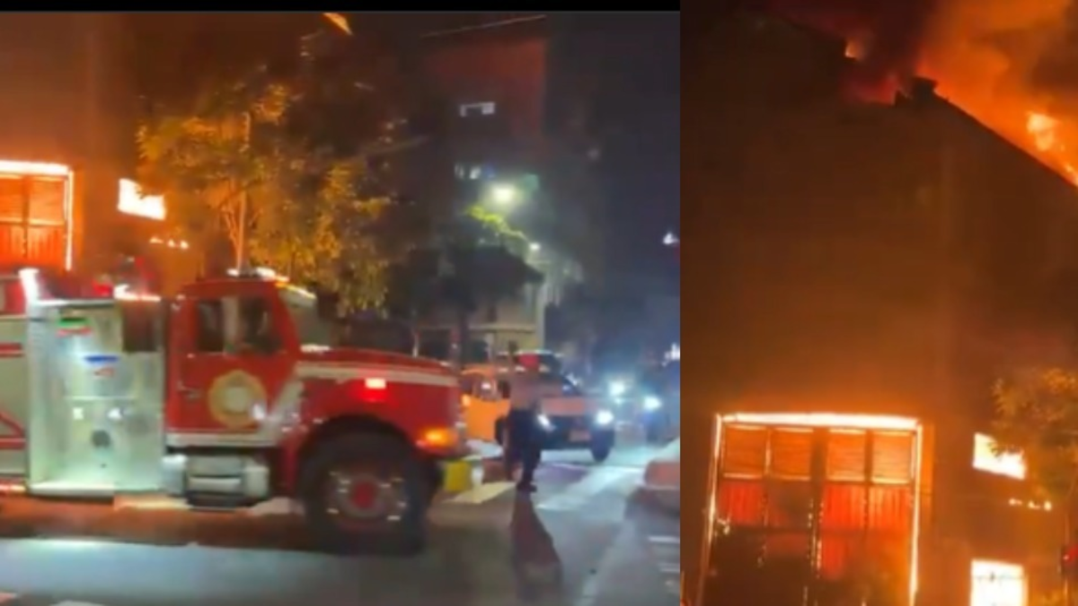 Incendio Itagüí — Incendio Itagüí: Bomberos controlan emergencia en fábrica de plásticos