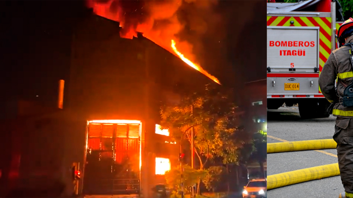 graves incendios Itagüí — Graves incendios Itagüí: Dos emergencias simultáneas ponen en alerta al municipi