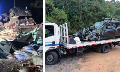accidente vía Medellín — Un muerto y un herido en grave accidente vía Medellín - Santa Fe