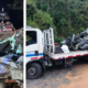 accidente vía Medellín — Un muerto y un herido en grave accidente vía Medellín - Santa Fe