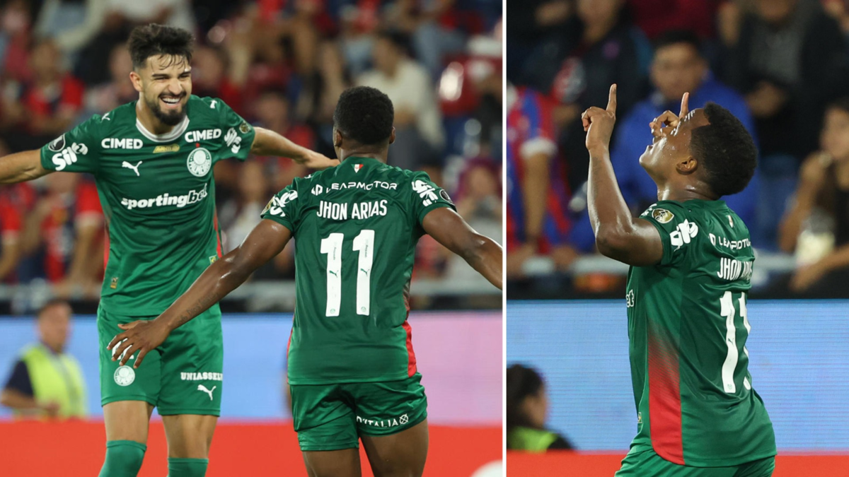 Jhon Arias rompe sequía — Jhon Arias rompe sequía goleadora con Palmeiras en la Copa Libertadores
