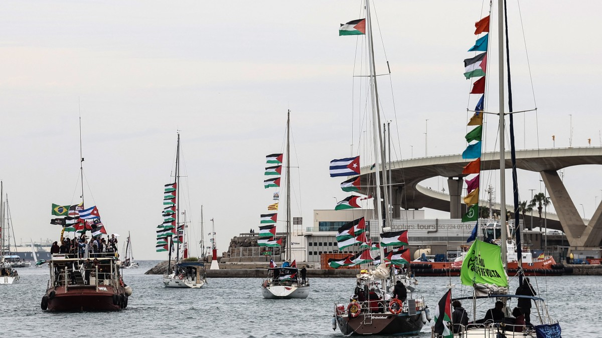 Israel intercepta flotilla Gaza — Israel Intercepta Flotilla con Ayuda para Gaza y Captura a 211 Activistas